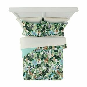 Brand New Tropical Green Jungle Full Size 7 Piece Bedding Set NWT